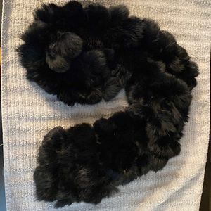 Real rabbit fur scarf